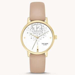 Kate Spade vachetta Champagne Metro Watch ksw9023 euc